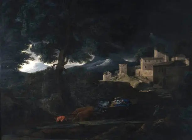 L'Orage - Nicolas Poussin image 1 reproduction de peinture à l’huile