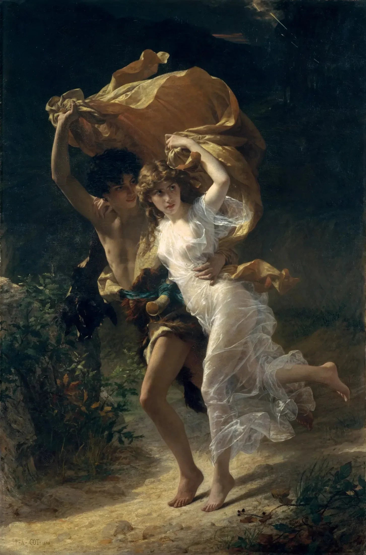 L'Orage - Pierre Auguste Cot image 1 copie peinte à la main à l’huile