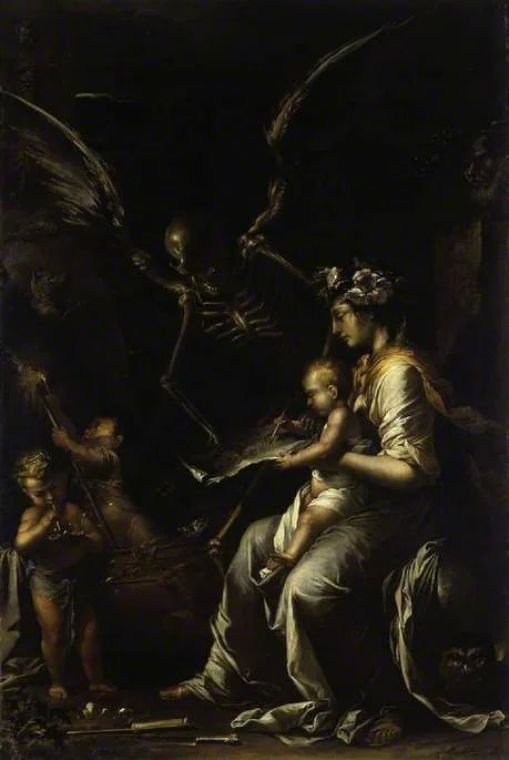 L'Umana Fragilità - Salvator Rosa image 1 tableau peint à l’huile sur toile