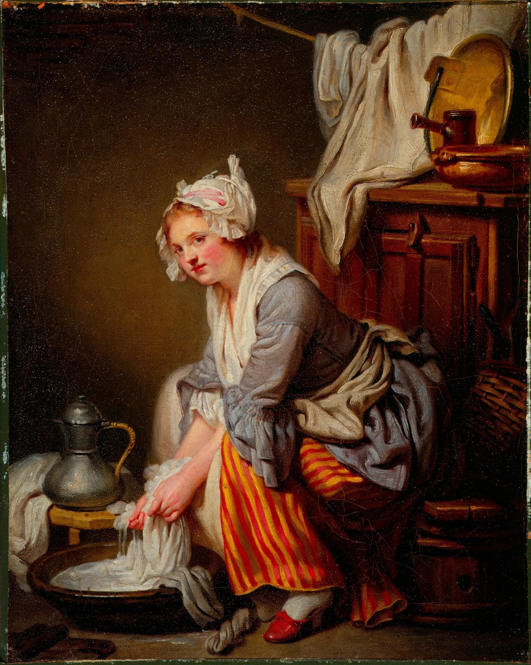 La blanchisseuse - Jean-Baptiste Greuze image 1 reproduction réalisée par Alpha Reproduction
