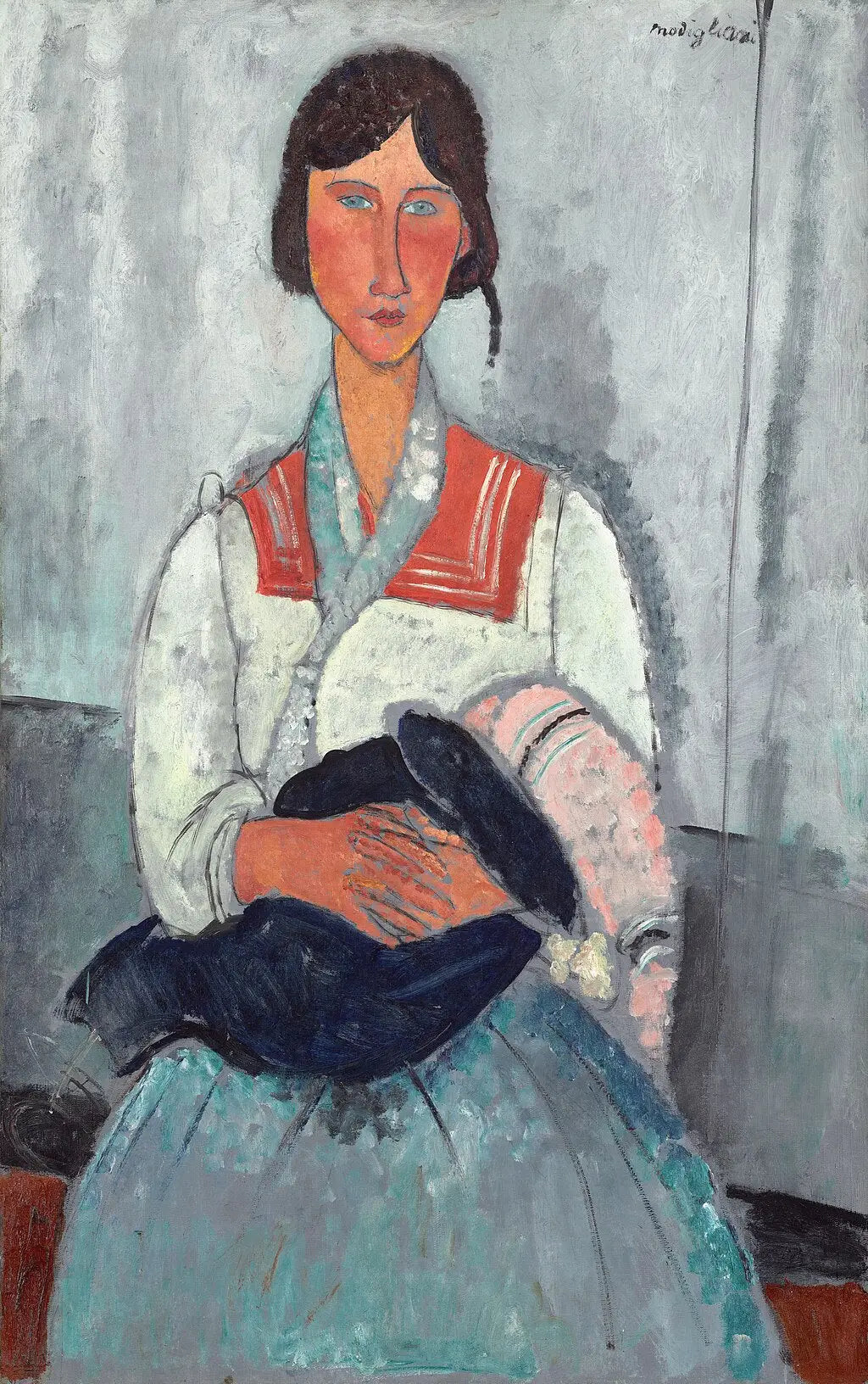 Reproduction du tableau « La Bohémienne - Amedeo Modigliani » par Alpha Reproduction en peinture à l’huile
