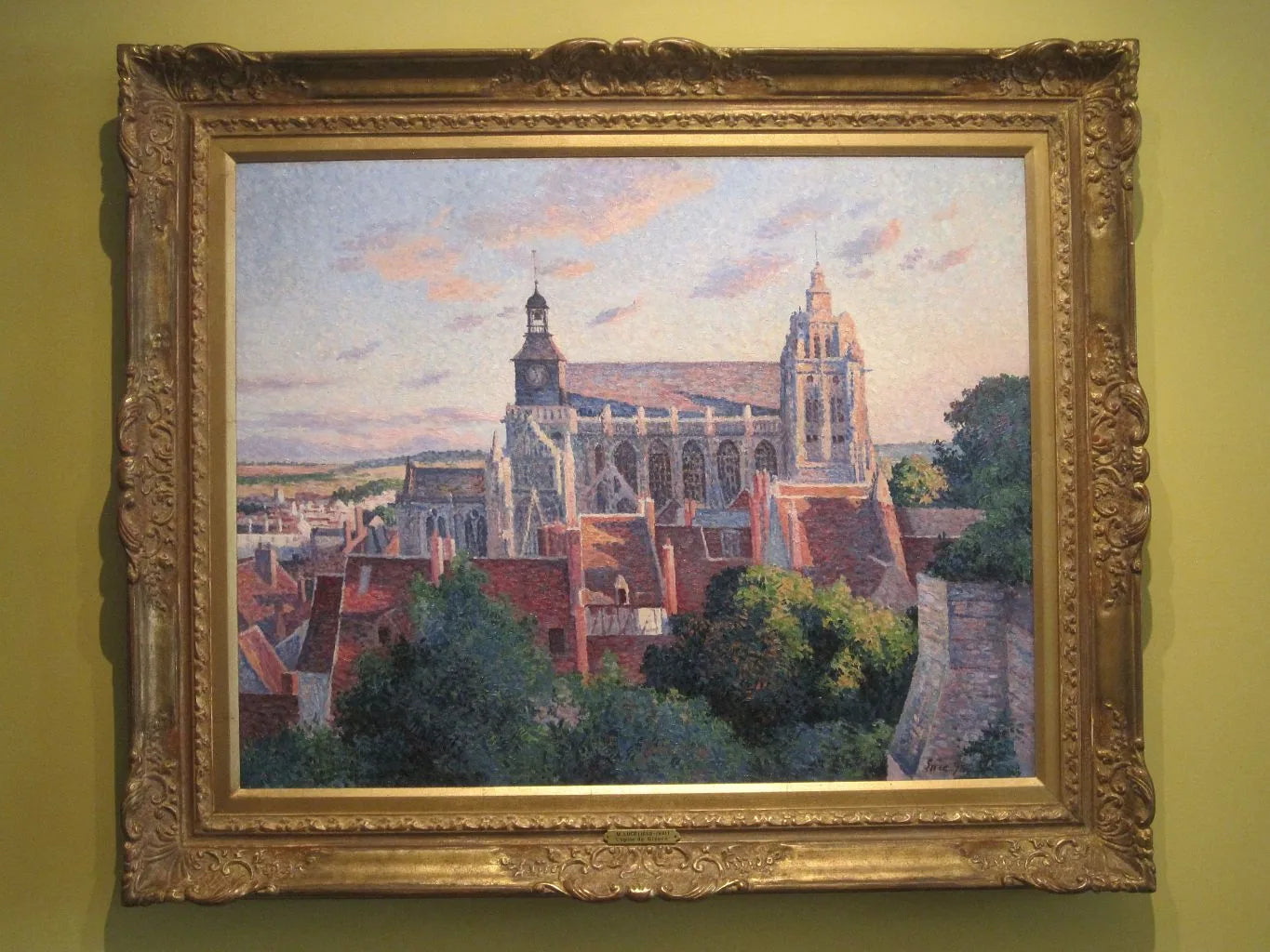 La cathédrale de Gisors, vue des remparts - Maximilien Luce image 1 reproduction de peinture à l’huile