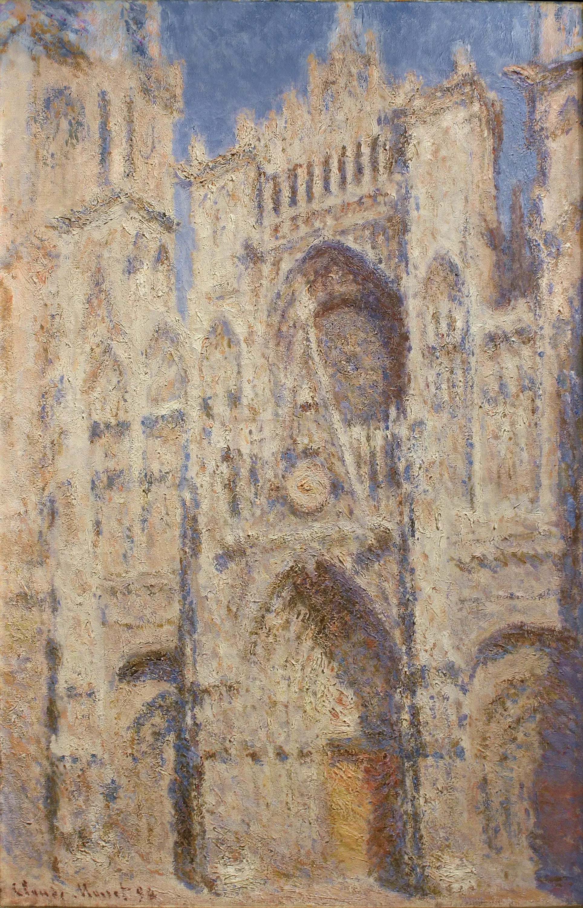 Reproduction du tableau « La Cathédrale de Rouen, le Portail, Soleil - Claude Monet » par Alpha Reproduction en peinture à l’huile