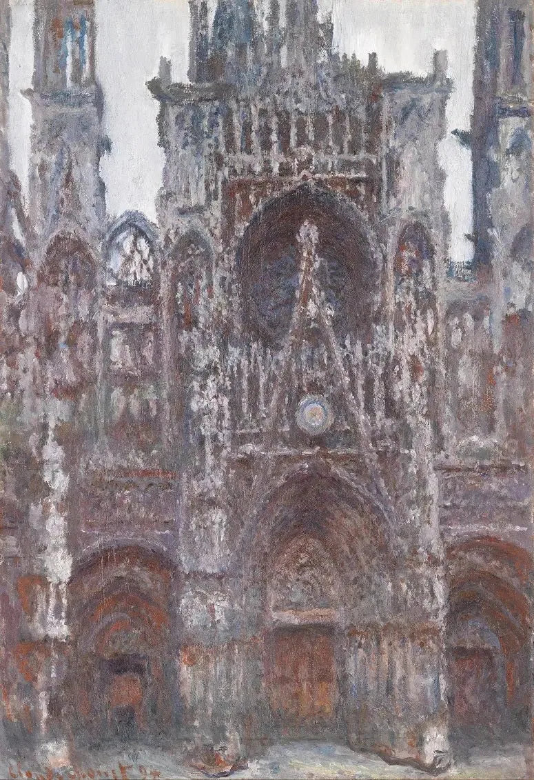 La Cathédrale de Rouen. Le portail vu de face, Harmonie brune - Claude Monet image 1 reproduction d’œuvre d’art à l’huile