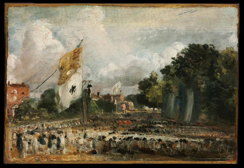 احتفال شرق بيرغولت بسلام 1814 الذي تم التوصل إليه في باريس بين فرنسا والقوى الحليفة - جون كونستابل