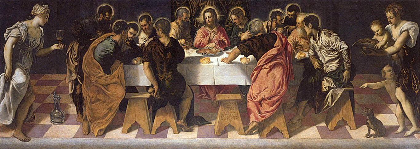 La Cène - Jacopo Tintoretto image 1 reproduction de peinture à l’huile