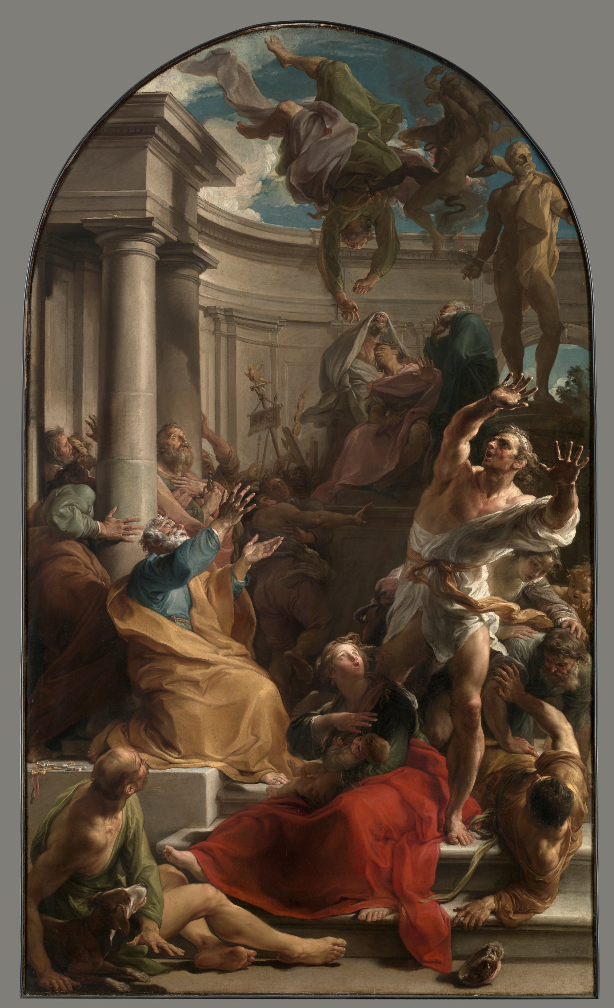 La chute de Simon le Mage - Pompeo Batoni image 1 copie de tableau peinte à la main