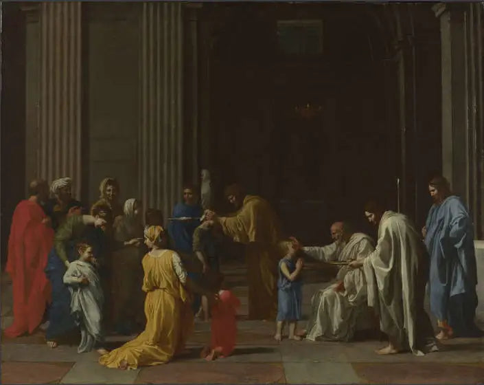 La Confirmation - Nicolas Poussin image 1 tableau peint à l’huile sur toile