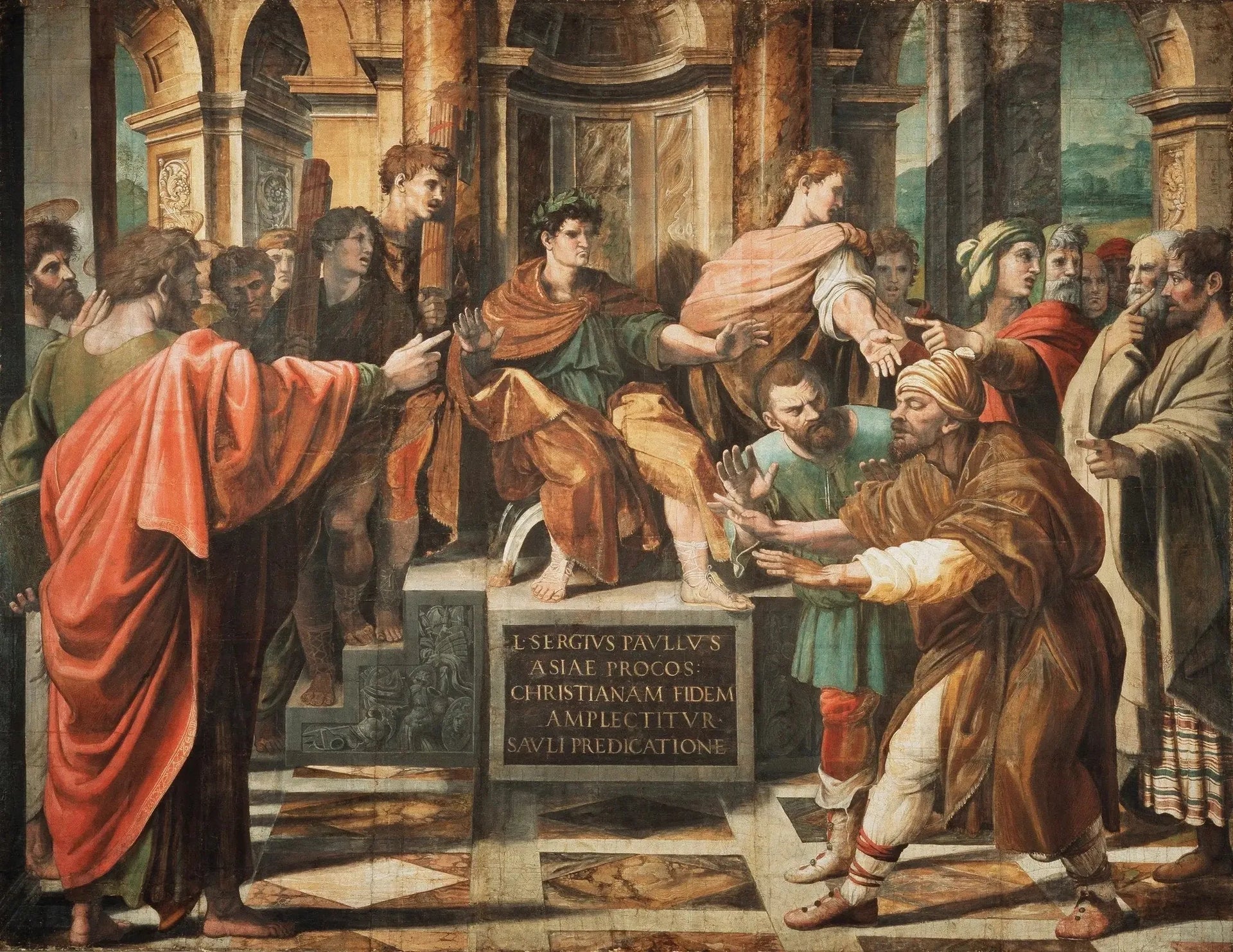 La conversion du proconsul - Raphaël Sanzio image 1 reproduction artisanale de tableau