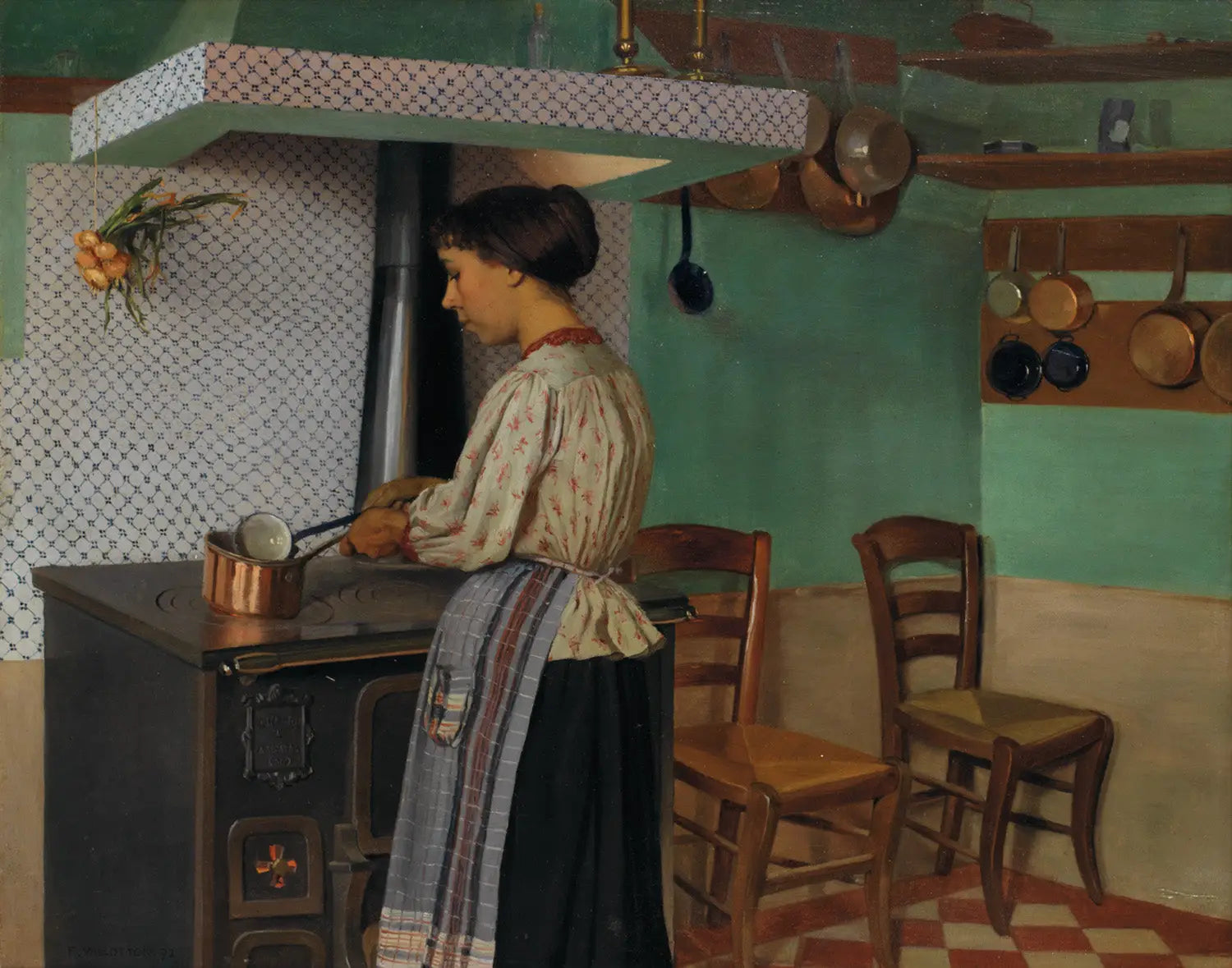 La Cuisinière au fourneau - Félix Vallotton - Alpha Reproduction