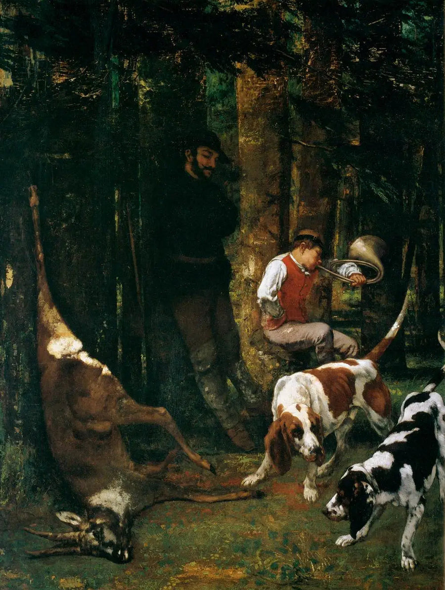 La Curée - Gustave Courbet image 1 copie peinte à la main à l’huile