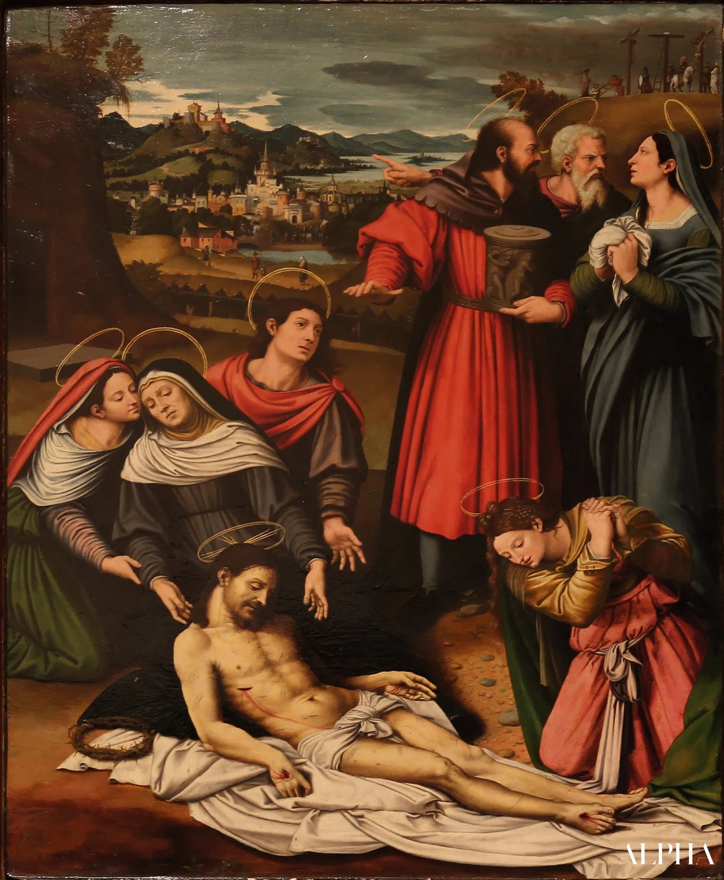 La Déploration du Christ - Vicente Juan Masip - Reproductions de tableaux et peintures haut de gamme