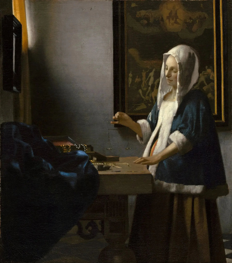 La Femme à la balance - Johannes Vermeer image 1 tableau peint à l’huile sur toile