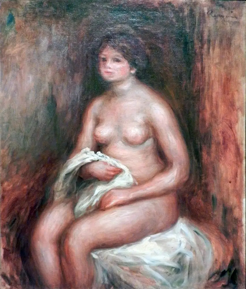 La femme à la draperie - Pierre-Auguste Renoir image 1 copie peinte à la main à l’huile