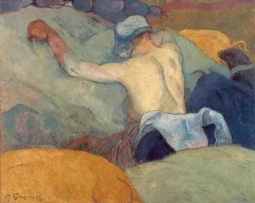 La Femme aux cochons, en pleine chaleur - Paul Gauguin image 1 copie de tableau peinte à la main