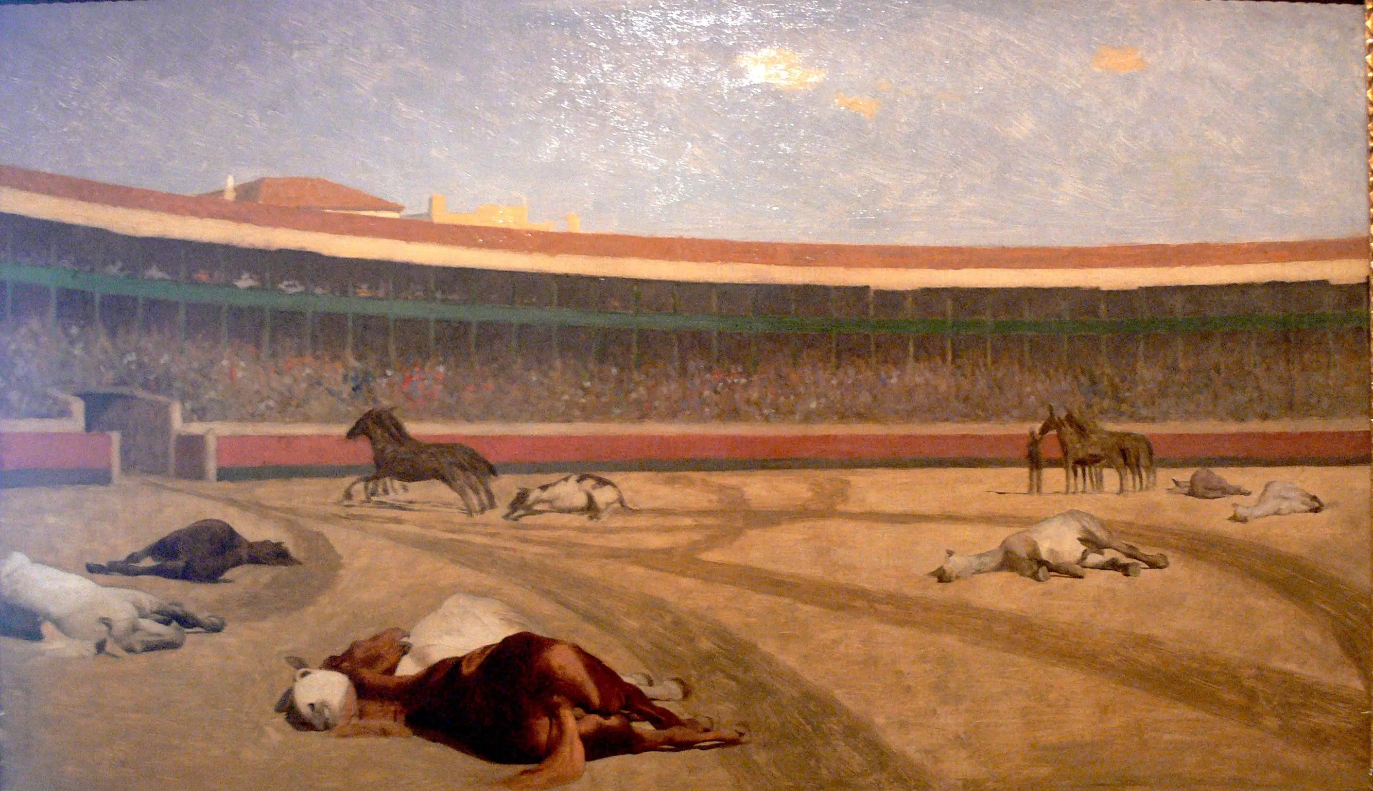 Reproduction du tableau « La Fin de la corrida - Jean-Léon Gérôme » par Alpha Reproduction en peinture à l’huile