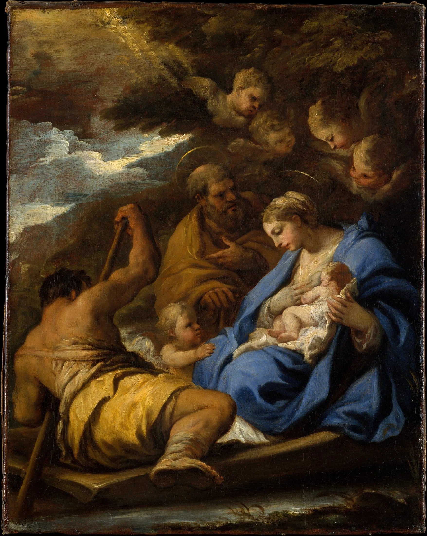 La fuite en Égypte - Luca Giordano image 1 copie de tableau peinte à la main