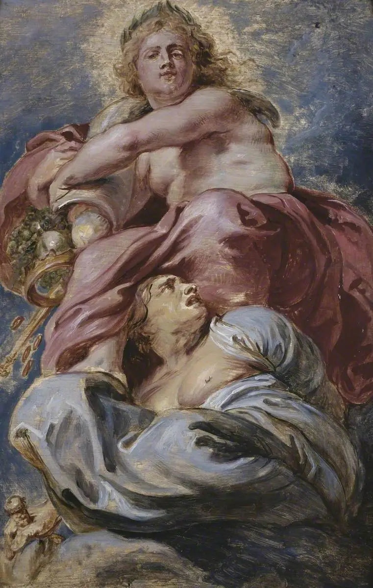 La générosité de Jacques Ier triomphant de l'avarice - Peter Paul Rubens image 1 copie de tableau peinte à la main
