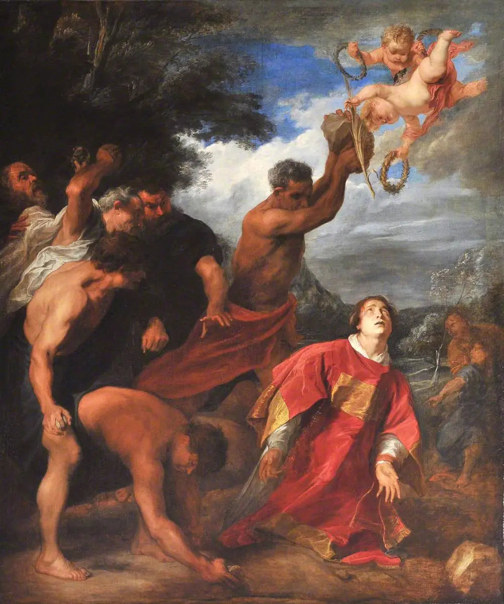 La lapidation de saint Étienne - Antoine van Dyck image 1 reproduction artisanale de tableau