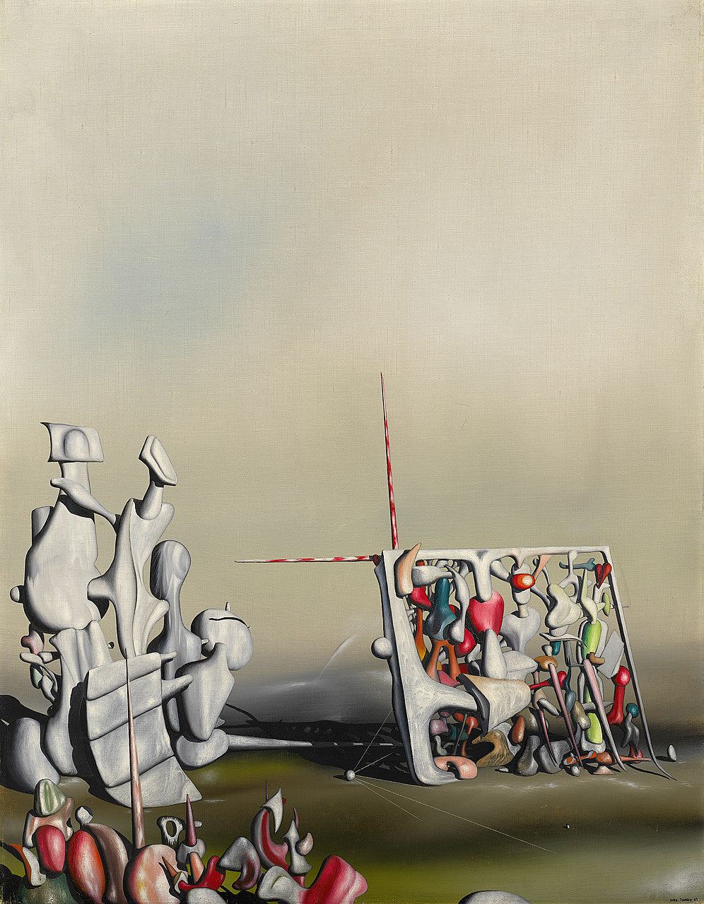 Là, le mouvement n'a pas encore cessé. - Yves Tanguy image 1 tableau peint à l’huile sur toile