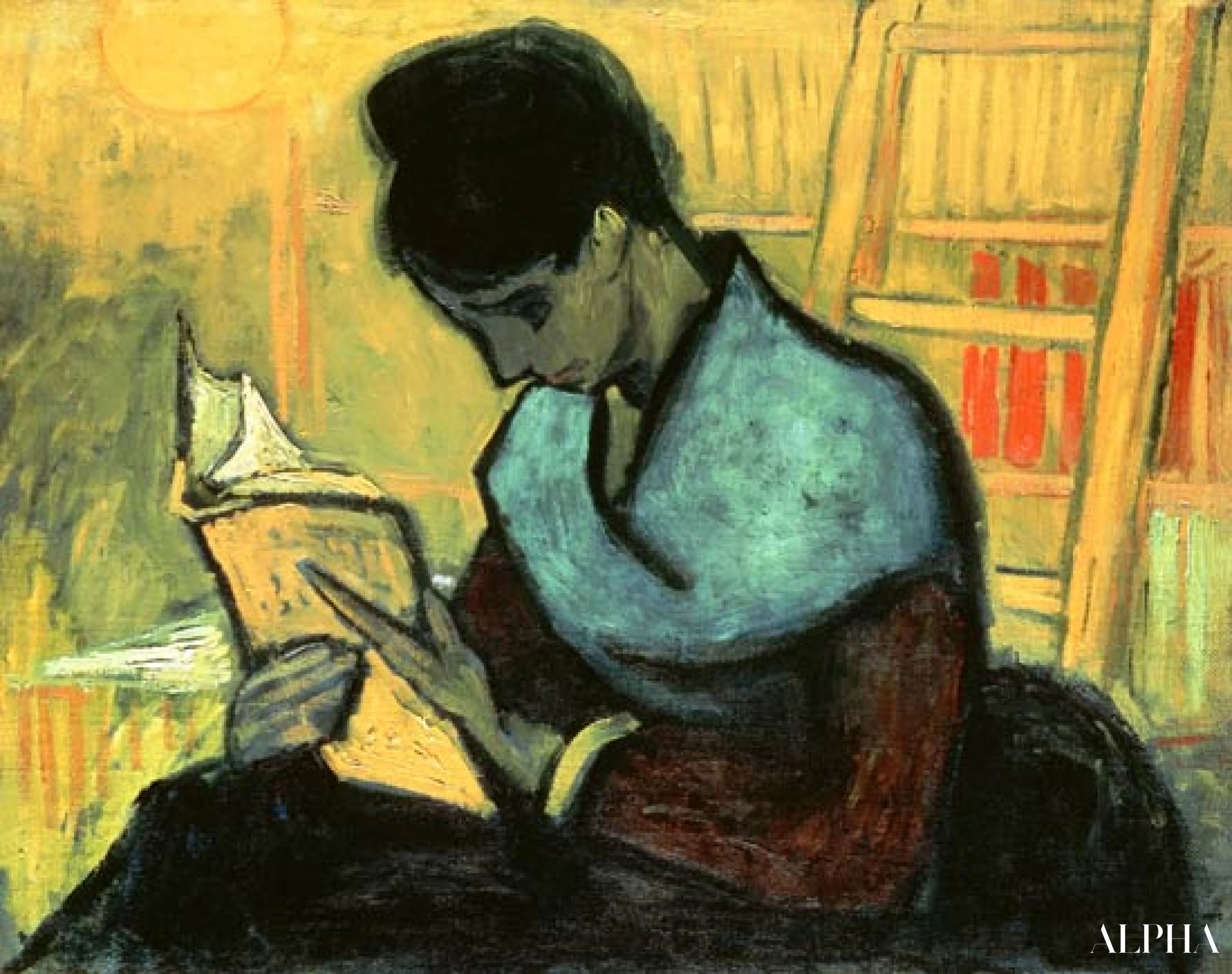 La lectrice de roman - Van Gogh - Reproductions de tableaux et peintures haut de gamme