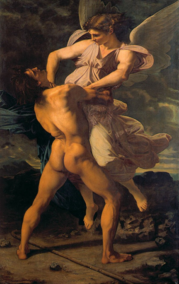 La Lutte de Jacob avec l'ange - Paul Baudry image 1 reproduction de peinture à l’huile