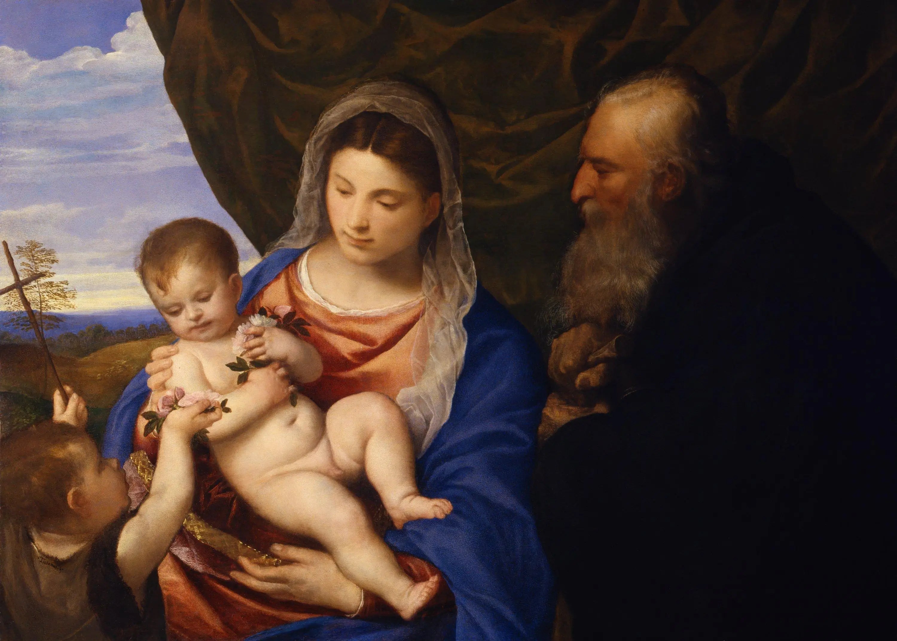 La Madone aux roses - Titian - Alpha Reproduction