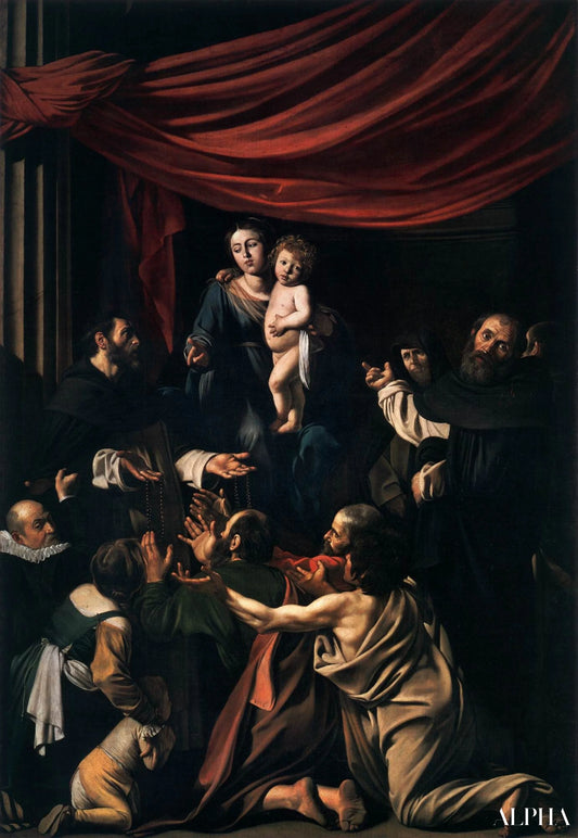 La Madone du rosaire - Caravage - Reproductions de tableaux et peintures haut de gamme