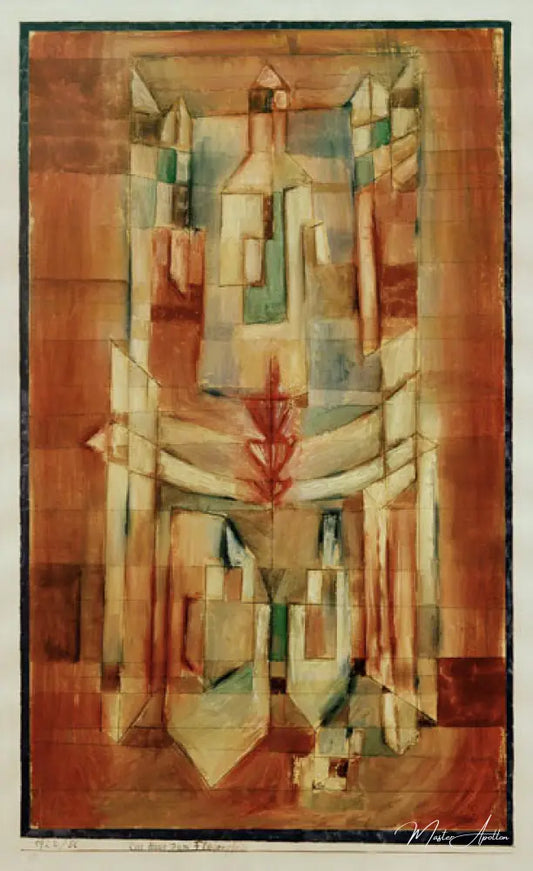 La maison à la flèche volante - paul klee - Reproductions de tableaux et peintures haut de gamme