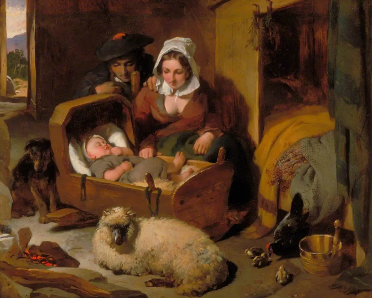 La maison d'un berger des Highlands - Edwin Henry Landseer image 1 copie peinte à la main à l’huile