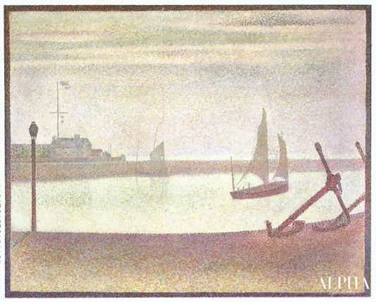 La Manche à Gravelines, le Soir - Georges Seurat - Reproductions de tableaux et peintures haut de gamme