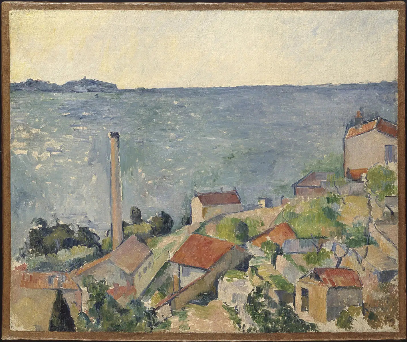 Reproduction du tableau « La Mer à l'Estaque - Paul Cézanne » par Alpha Reproduction en peinture à l’huile
