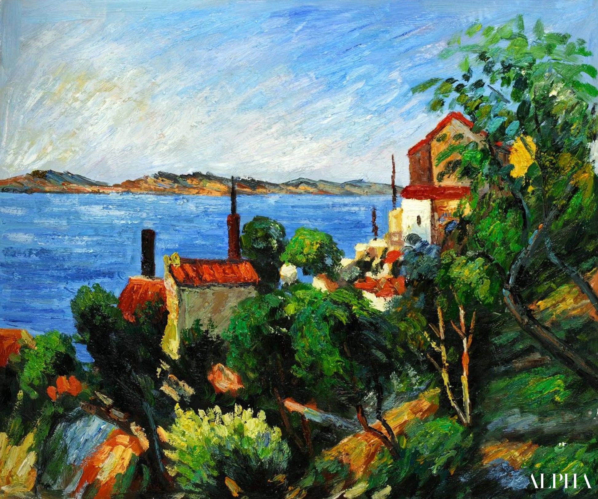 La mer l'Estaque - Paul Cézanne - Reproductions de tableaux et peintures haut de gamme