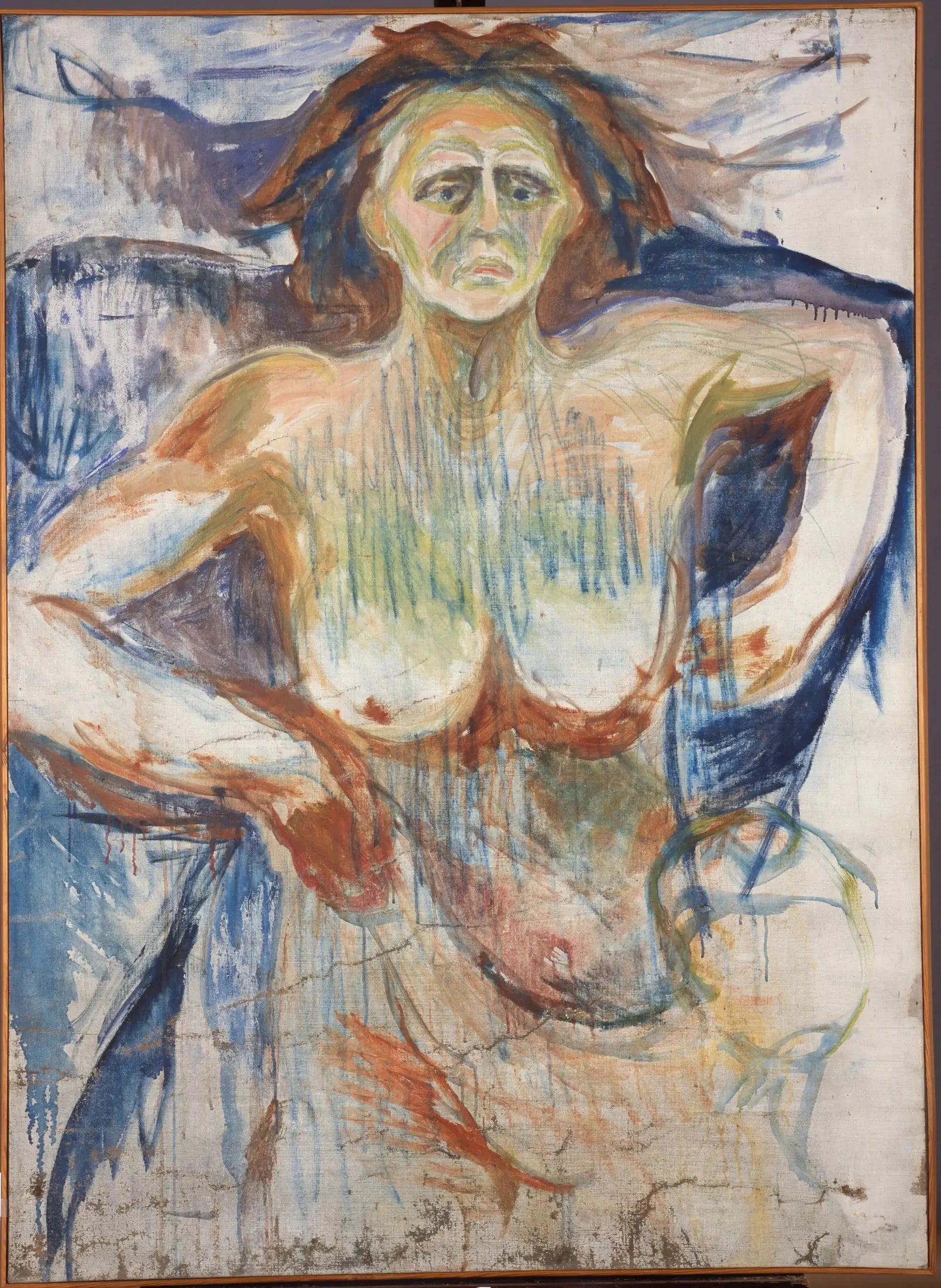 La Montagne humaine : sphinx - Edvard Munch image 1 copie peinte à la main à l’huile