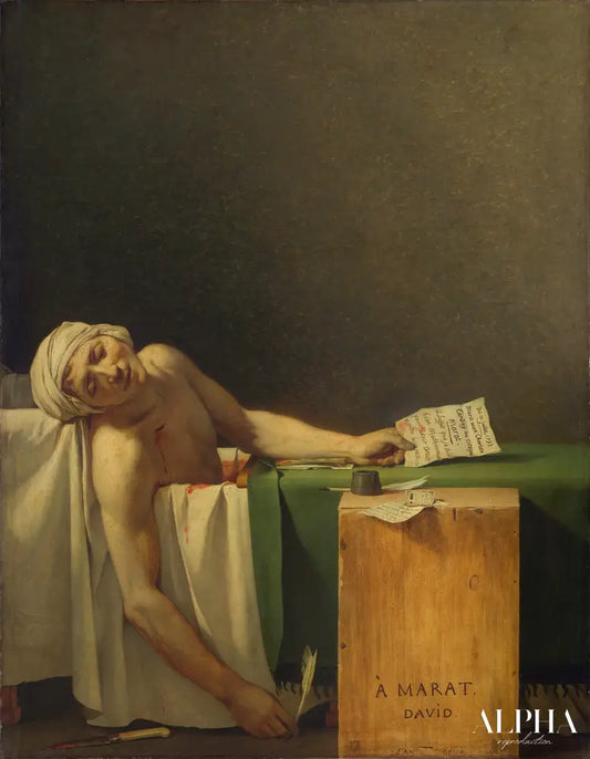 La mort de Marat - Jacques-Louis David - Reproductions de tableaux et peintures haut de gamme