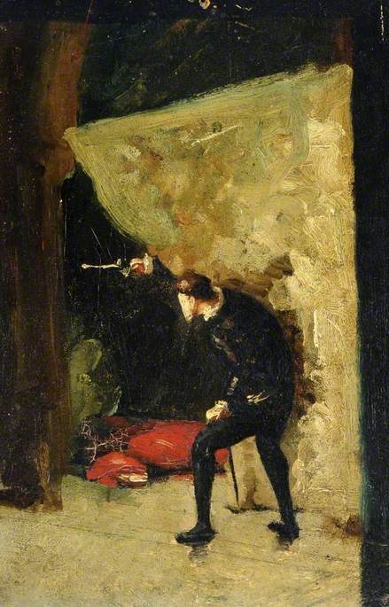 La mort de Polonius - Ernest Meissonier image 1 copie peinte à la main à l’huile