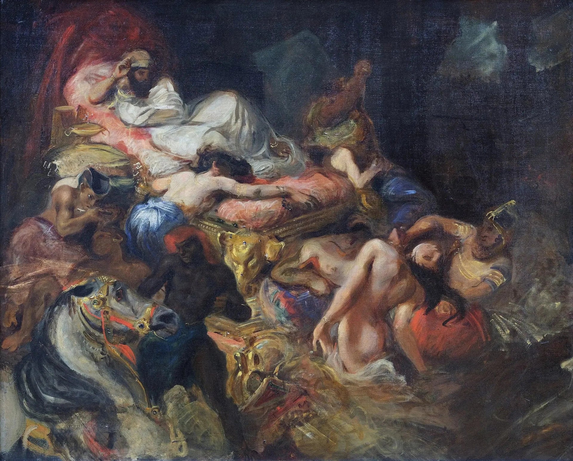 La Mort de Sardanapale, esquisse - Eugène Delacroix image 1 reproduction réalisée par Alpha Reproduction