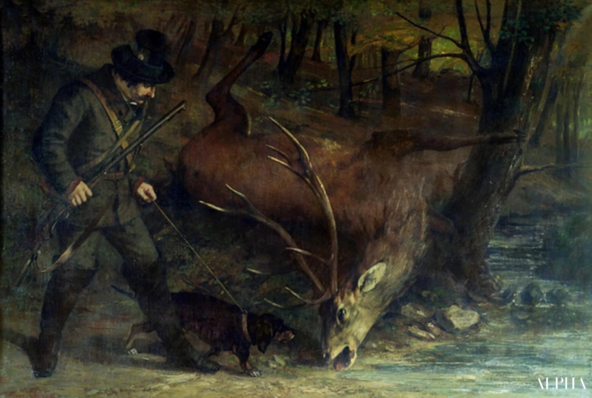 La mort du cerf - Gustave Courbet - Reproductions de tableaux et peintures haut de gamme