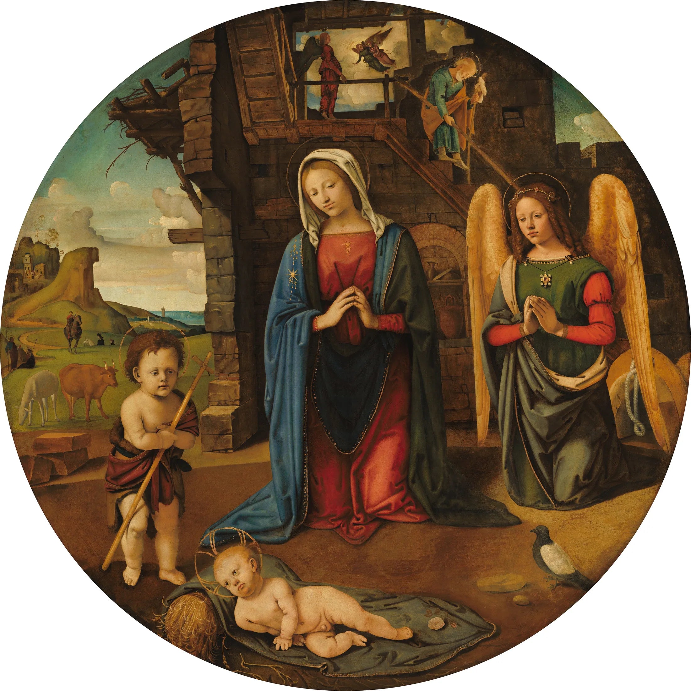 La Nativité avec l'Enfant saint Jean - Piero di Cosimo image 1 reproduction artisanale de tableau
