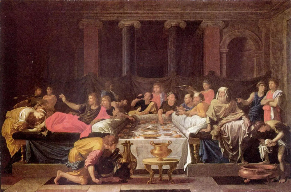 La Pénitence ou Le Repas chez Simon - Nicolas Poussin image 1 tableau peint à l’huile sur toile