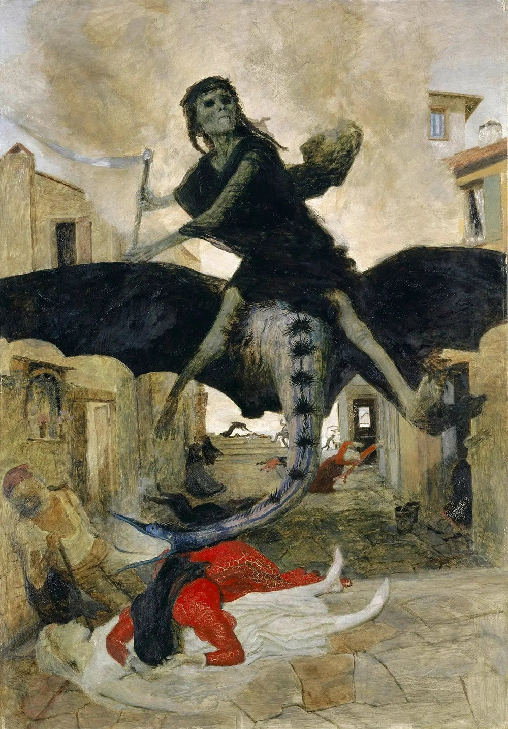 La Peste - Arnold Böcklin image 1 copie de tableau peinte à la main