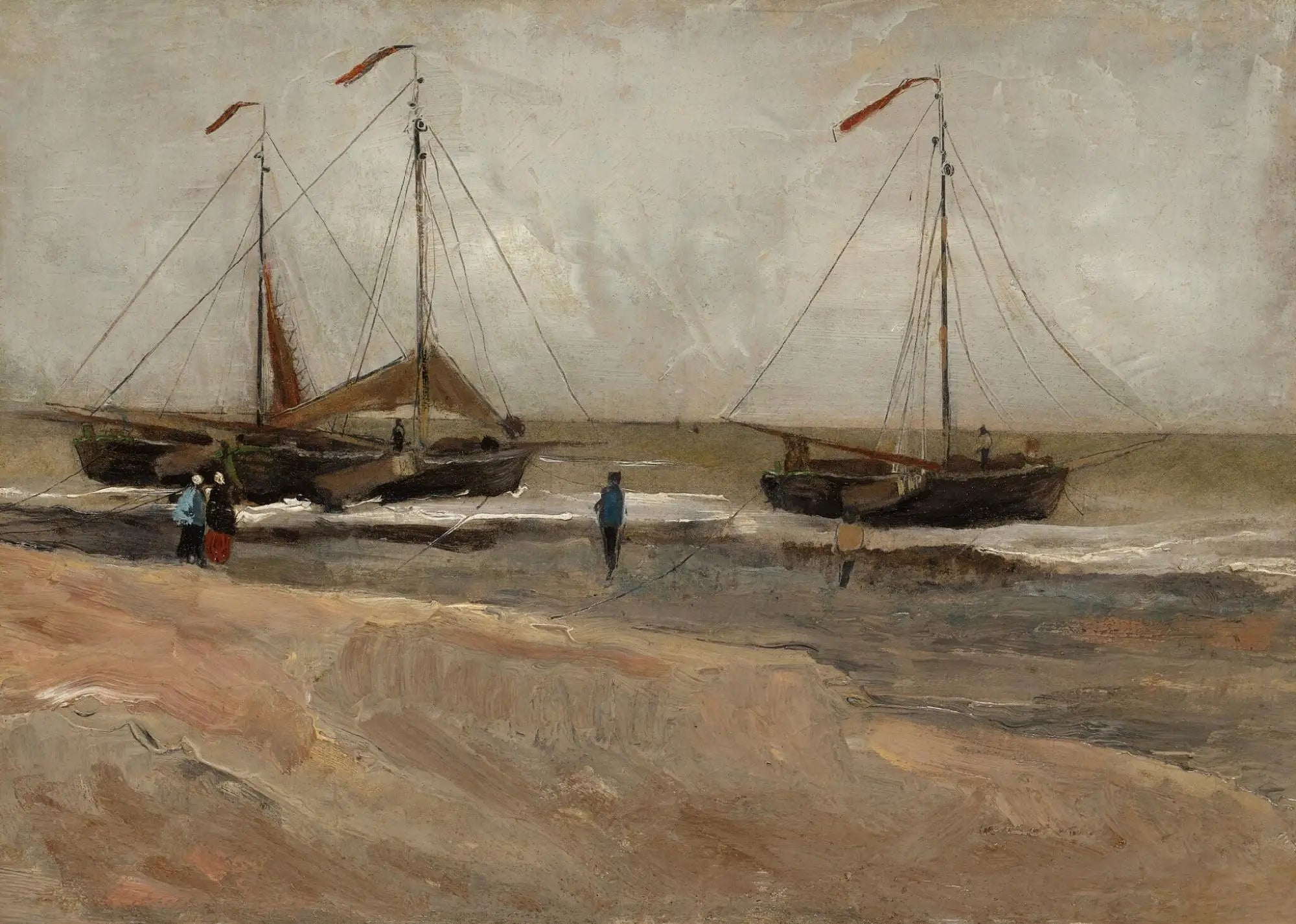 Reproduction du tableau « La plage de Scheveningen - Vincent van Gogh » par Alpha Reproduction en peinture à l’huile
