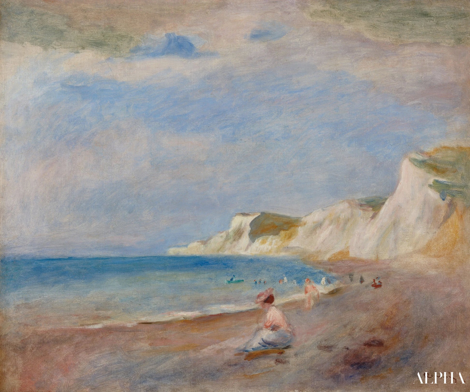 La plage de Varangeville - Pierre-Auguste Renoir - Reproductions de tableaux et peintures haut de gamme