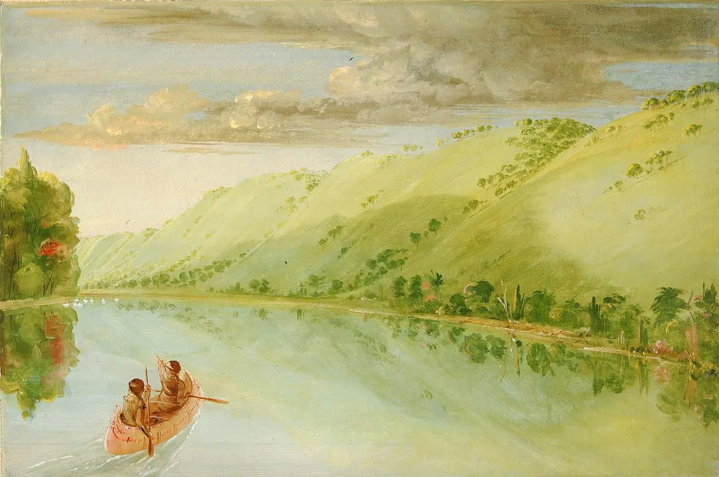 La Prairie de Madame Ferrebault au-dessus de la Prairie du Chien - George Catlin - Alpha Reproduction