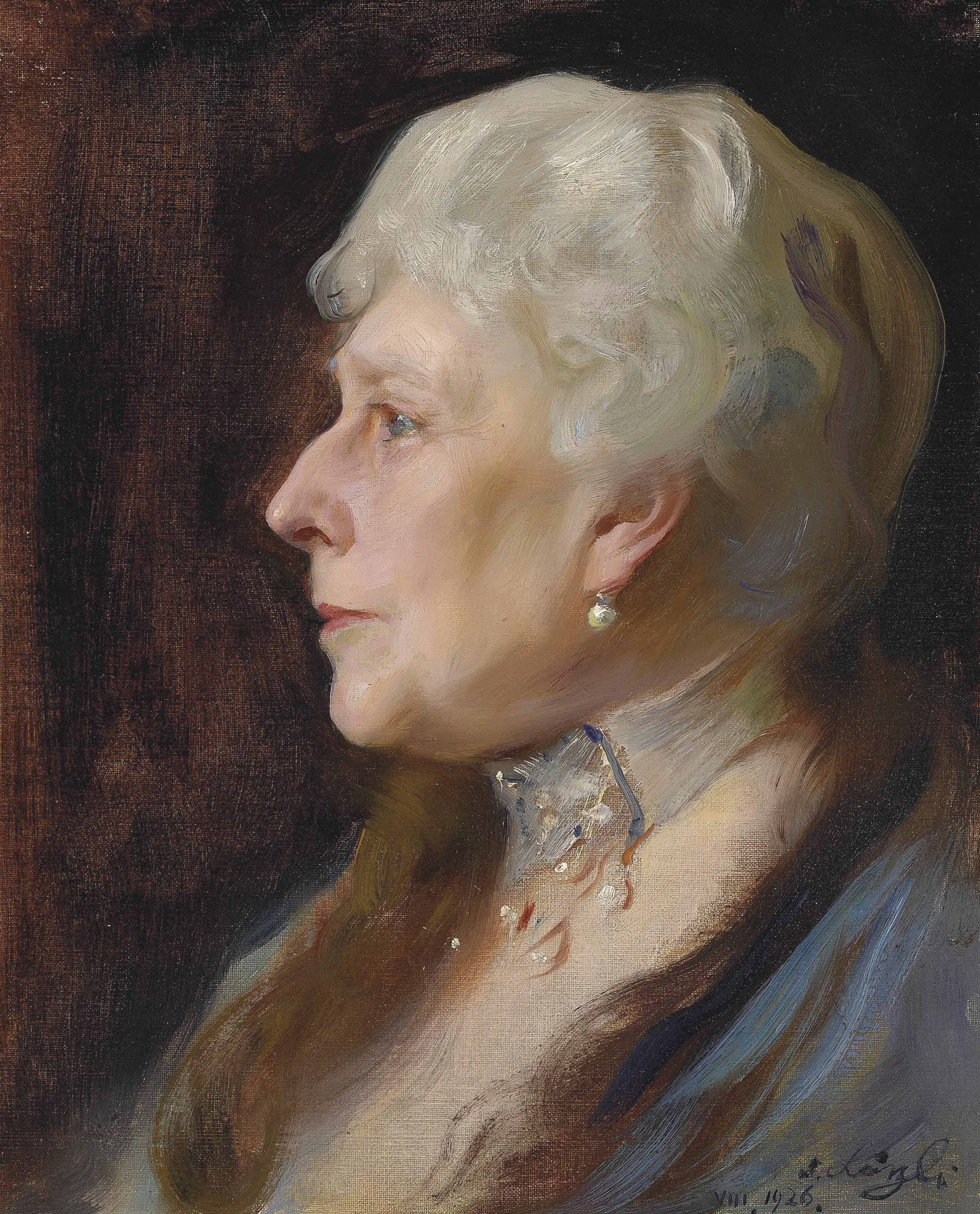 La princesse Béatrice, veuve du prince Henri de Battenberg - Philip de László image 1 reproduction de peinture à l’huile