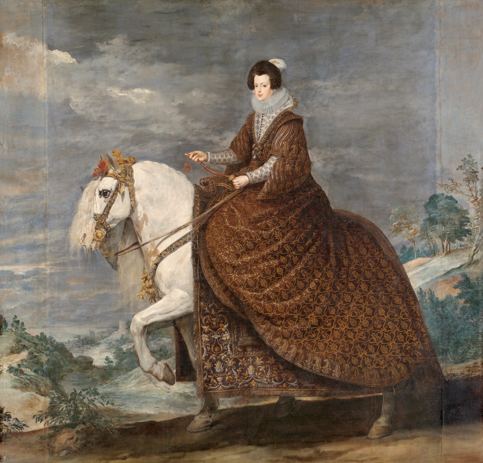Portrait de la reine Isabelle de Bourbon à cheval - Diego Velázquez