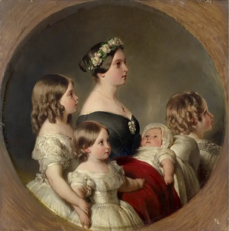 La reine Victoria (1819-1901) avec ses quatre enfants aînés - Franz Xaver Winterhalter image 1 reproduction de peinture à l’huile