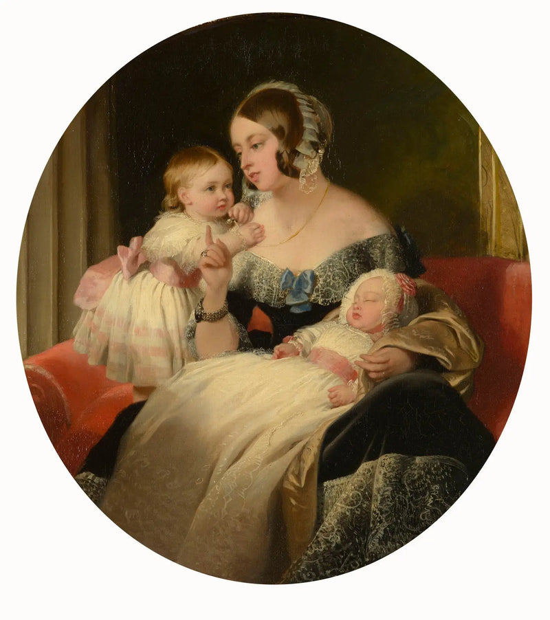 الملكة فيكتوريا مع الأميرة الملكية والأمير من ويلز - إدوين هنري لاندسيير