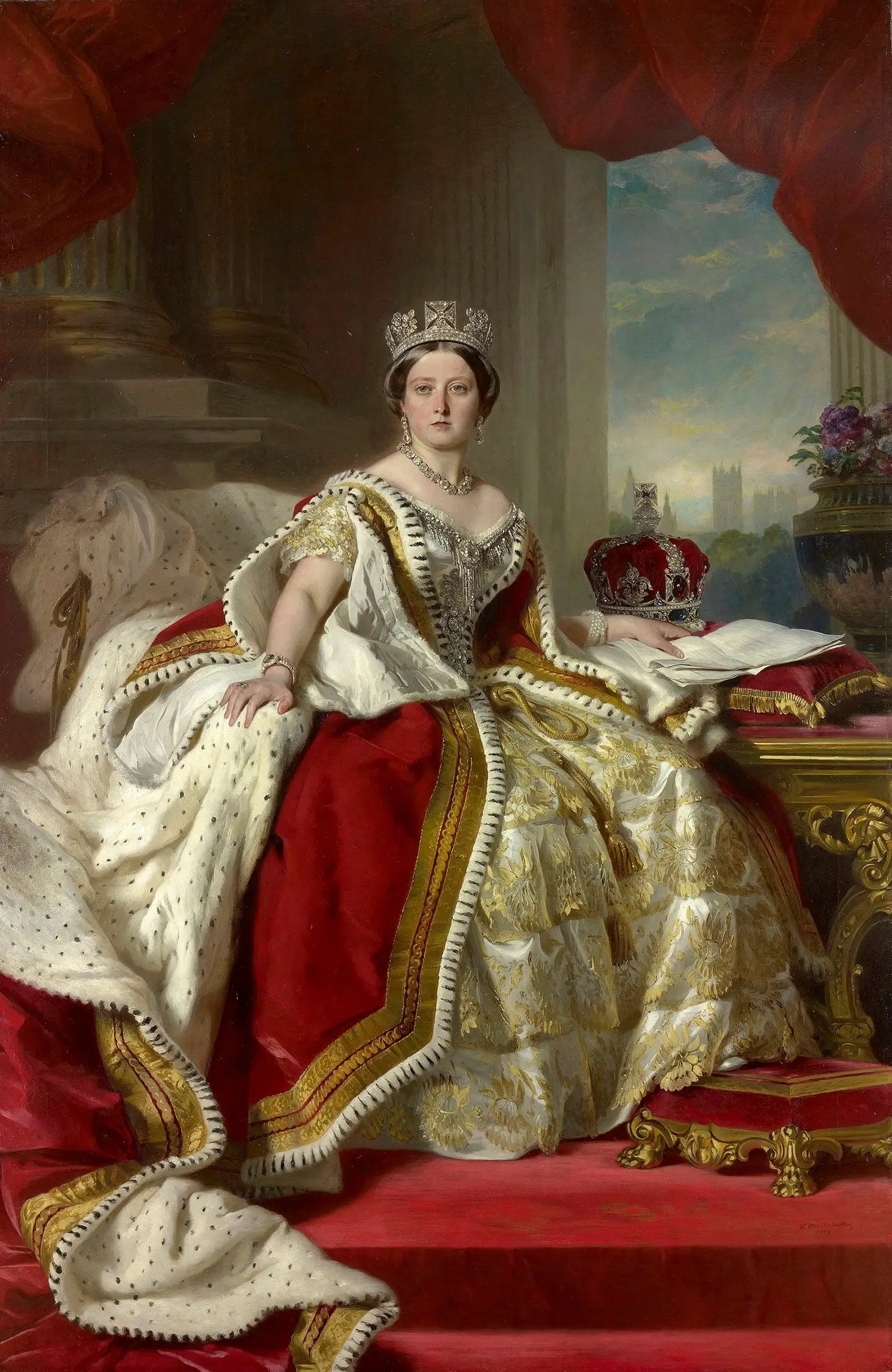 La reine Victoria en tenue de couronnement - Franz Xaver Winterhalter - Alpha Reproduction