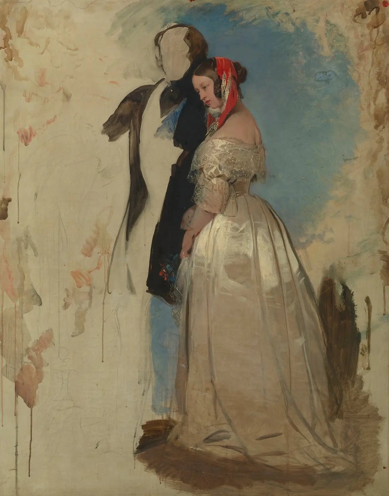 La reine Victoria et le prince Albert : étude pour « Le château de Windsor à l’époque moderne » - Edwin Henry Landseer